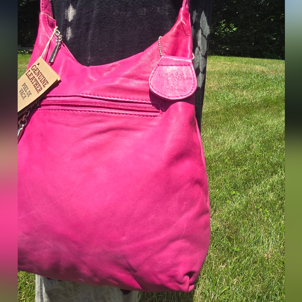 Soft Pink Leather Piel de Vaca Bag